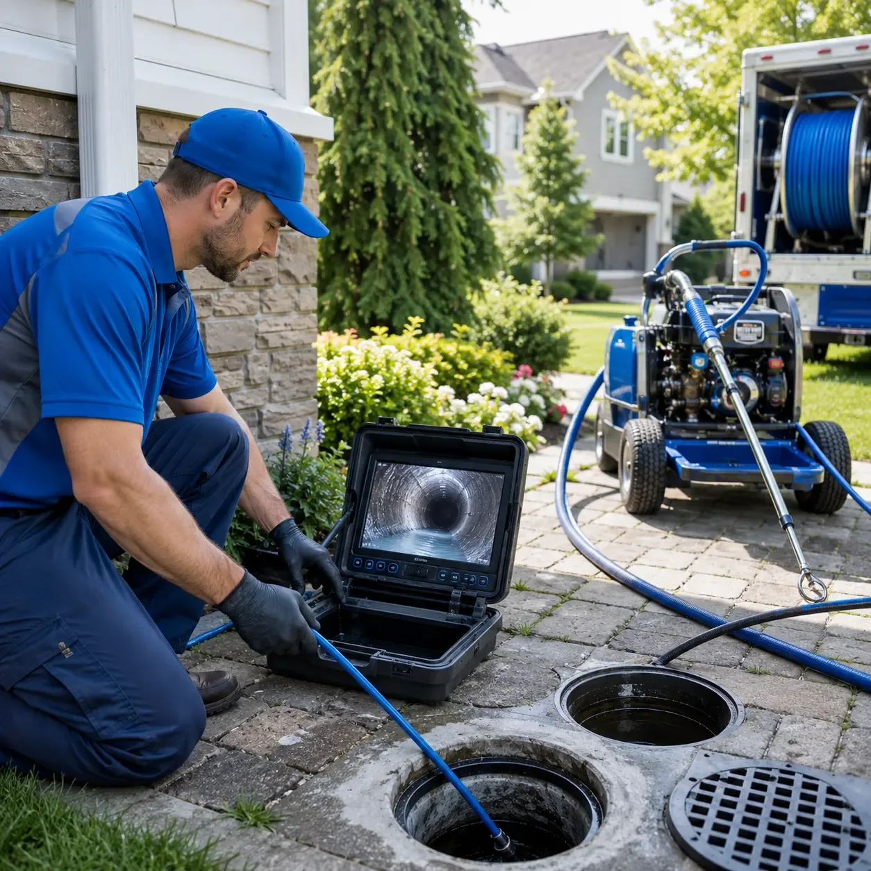 Outdoor drain cleaning professionals serving Leesville, TX